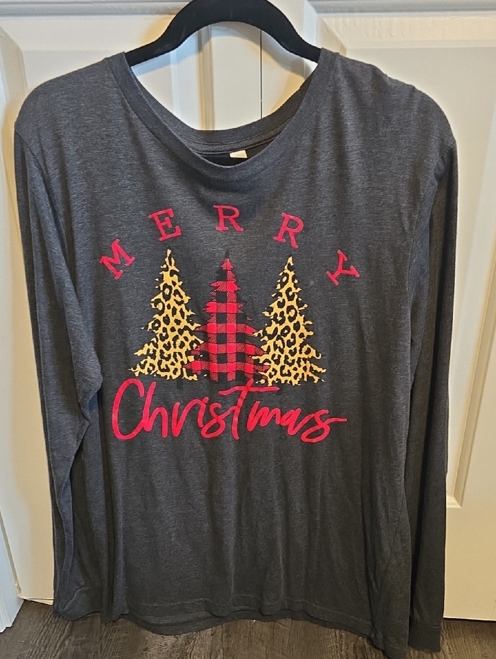 Bella+Canvas Heather Charcoal Tee with Red and Gold Print